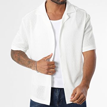 Frilivin - Camicia a maniche corte testurizzata 043 Bianco