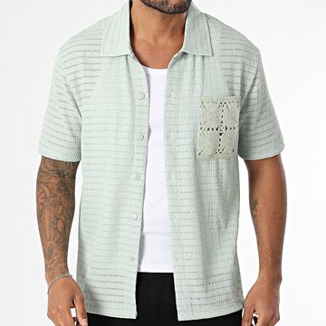 Frilivin - Camicia a maniche corte testurizzata 041 Verde chiaro