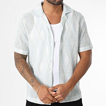 Frilivin - 072 Camicia a manica corta verde azzurra