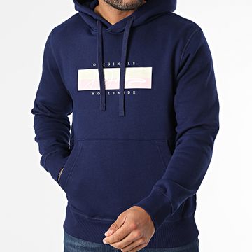 Jack And Jones - Frederiksberg Felpa con cappuccio blu navy