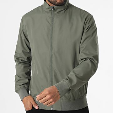 JJREBEL - Giacca Bastian Harrington Khaki verde con zip