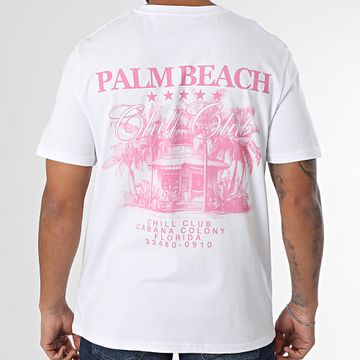 Luxury Lovers - Maglietta oversize Chill Club Bianco Rosa