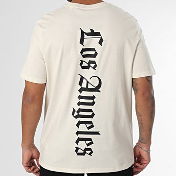 Luxury Lovers - Tee Shirt Oversize Torre di Los Angeles Beige Nero