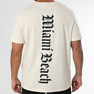 Luxury Lovers - Tee Shirt Oversize Tower Miami Beige Nero