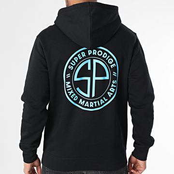 Super Prodige - SP Circular Felpa con cappuccio nero blu cielo