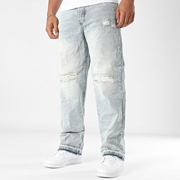 Uniplay - Jeans blu in denim dal taglio rilassato 14G