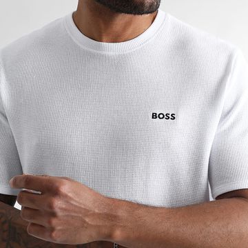 BOSS - Maglietta Waffle 50535891 Bianco