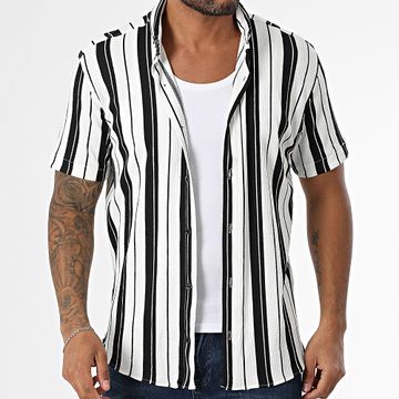 Classic Series - 011 Camicia a maniche corte a righe bianche e nere