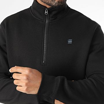 G-Star - Premium Core D26459-C235 Felpa nera a collo alto con zip
