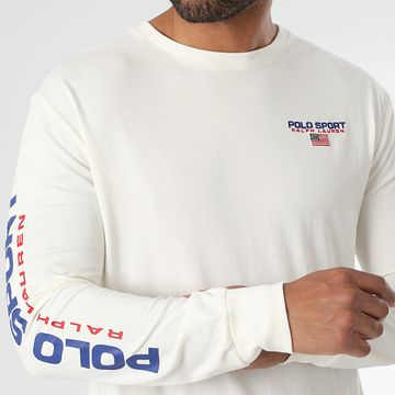 Polo Ralph Lauren - Maglietta a maniche lunghe Sport Logo Ecru