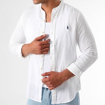 Polo Ralph Lauren - Camicia a maniche lunghe slim fit Original Player Ecru