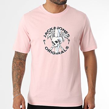 Jack And Jones - Maglietta Skull Coast rosa