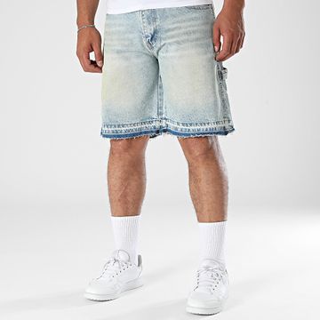 Uniplay - 254 Pantaloncini di jeans lavati in blu Giallo