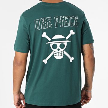 One Piece - Tee Shirt Oversize Large Hybrid Green Bottle White