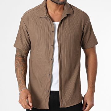 Classic Series - 472 Camicia marrone a maniche corte