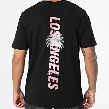 Luxury Lovers - Maglietta oversize Los Angeles Palm Nero Rosa