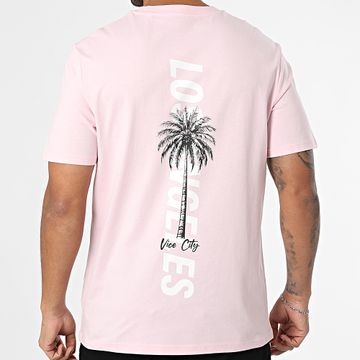 Luxury Lovers - Maglietta oversize Los Angeles Palm Rose Bianco