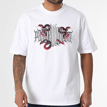 Vald - Maglietta oversize bianca con serpente