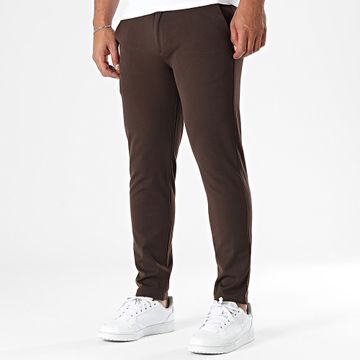 2Y Premium - Pantaloni chino slim 020 marrone