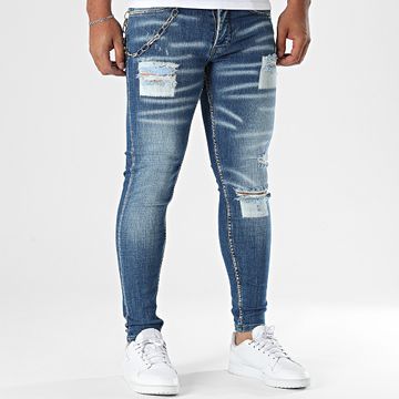 2Y Premium - 992 Jeans skinny in denim blu