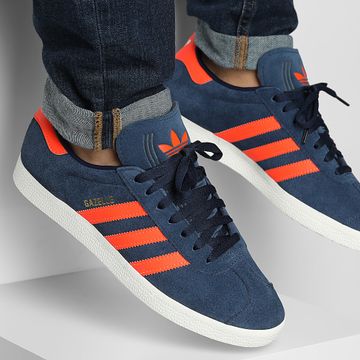 Adidas Originals - Gazelle JH5390 Collegiate Navy Orange Core White Sneakers