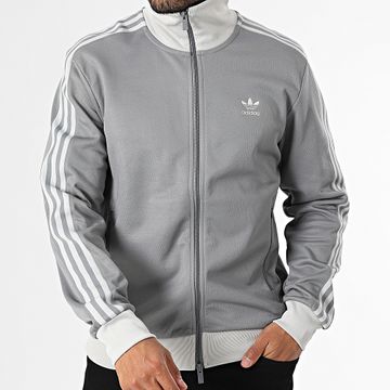 Adidas Originals - Beckenbauer JP1226 Giacca con zip a righe grigie
