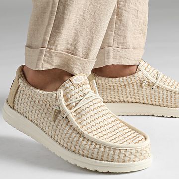 Hey Dude - Mocassini Wally Woven Jute Egret Irish Cream
