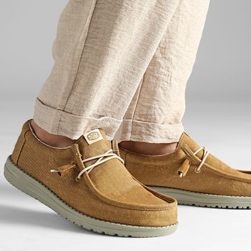Hey Dude - Mocassini Wally in tela elasticizzata color cammello