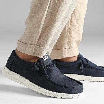 Hey Dude - Mocassini Wally Stretch Canvas Navy