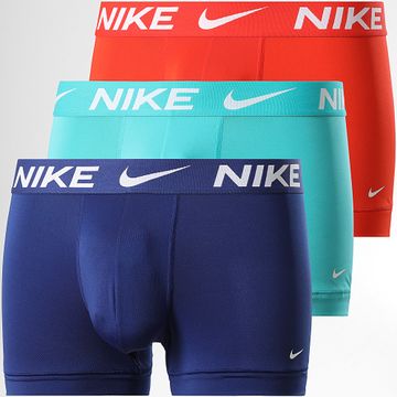 Nike - Confezione da 3 boxer Essential Micro KE1156 rosso blu navy turchese