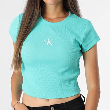 Calvin Klein - Maglietta da donna LV047AB802 Blu turchese