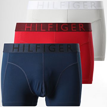 Tommy Hilfiger - Set di 3 boxer 3467 Bianco Navy Rosso