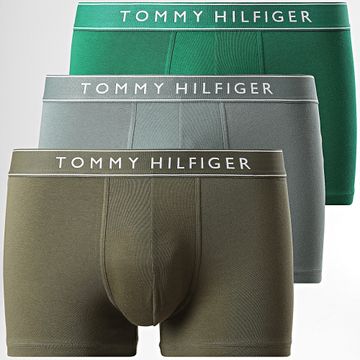 Tommy Hilfiger - Set di 3 boxer Everyday Essentials 3520 Verde Khaki Grigio Verde