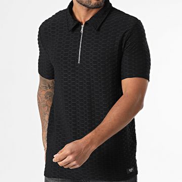Zelys Paris - Lupo Polo manica corta testurizzata nero