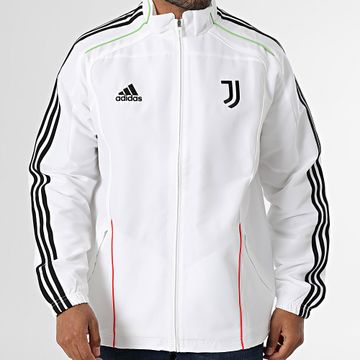 Adidas Sportswear - Juventus Giacca con zip a righe JF0453 Bianco