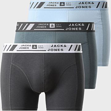 Jack And Jones - Boxer Angus Solid 3 Pack Antracite Azzurro Grigio