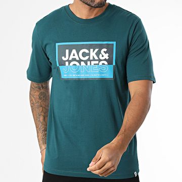 Jack And Jones - Logan Summer Print Tee Shirt Verde bottiglia
