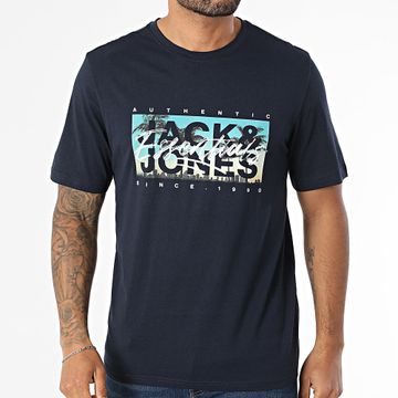 Jack And Jones - Colton - Maglietta con stampa fotografica - blu navy