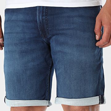 JJREBEL - Joe Pantaloncini di jeans blu