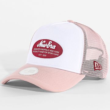 New Era - Cappello donna Trucker Oval Patch 60667685 Rosa Bianco