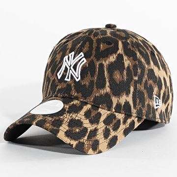 New Era - Cappello donna Outline Leopard NY Yankees 60667497 Nero Beige Leopardo