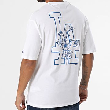 New Era - Tee Shirt Oversize Large MLB Floral Graphic LA Dodgers 60667725 Bianco