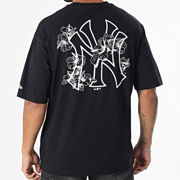 New Era - Tee Shirt Oversize Large MLB Floral Graphic NY Yankees 60667724 Navy Blue
