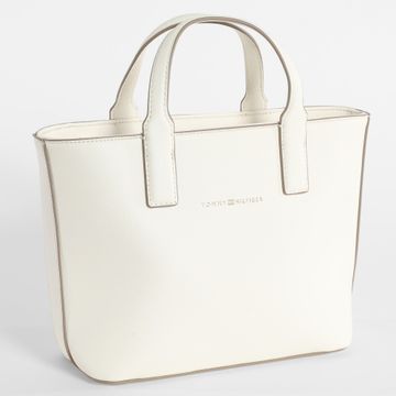 Tommy Hilfiger - Borsetta da donna Logotape Mini Tote 7448 Ecru