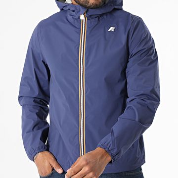 K-Way - Giacca con cappuccio e zip blu navy