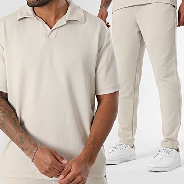 Mackten - Set Polo e pantaloni a maniche corte 231 Beige