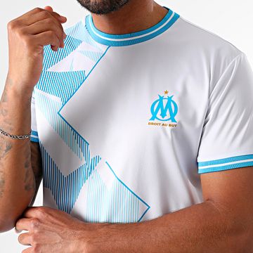 OM - M24092C Maglia da calcio bianca azzurra