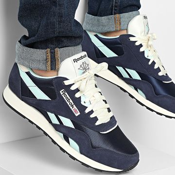 Reebok - Scarpe da ginnastica classiche in nylon 100209552 Navy Aqua Chalk