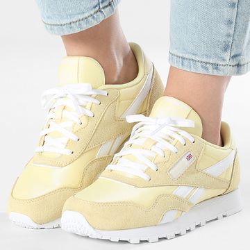 Reebok - CL Nylon 9672 Giallo Bianco Scarpe da ginnastica da donna