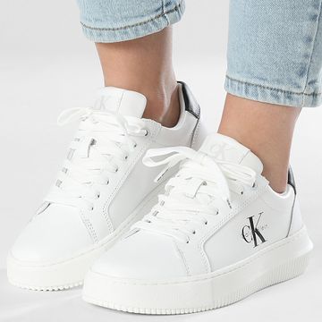 Calvin Klein - Sneakers donna Chunky Cupsole Mono 1872 Bright White Black
